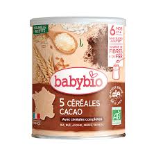 BABYBIO 5 CÉRÉALES CACAO RIZ, BLÉ, AVOINE, SEIGLE, QUINOA dès 6 mois