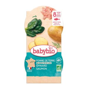 Babybio 2 Bols épinards saumon 2 x 200g - dès 8 mois