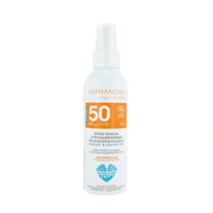 ALPHANOVA SPRAY SOLAIRE FAMILIAL CERTIFIÉE BIO SPF 50+ HYPOALLERGÉNIQUE