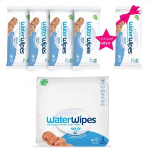 WaterWipes Lingettes Pures à l'eau 4+1 OFFERT
