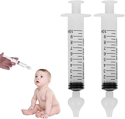 Mouche bébé seringue nasale 10ml sans BPA, Kit 4 seringues avec embouts  silicone