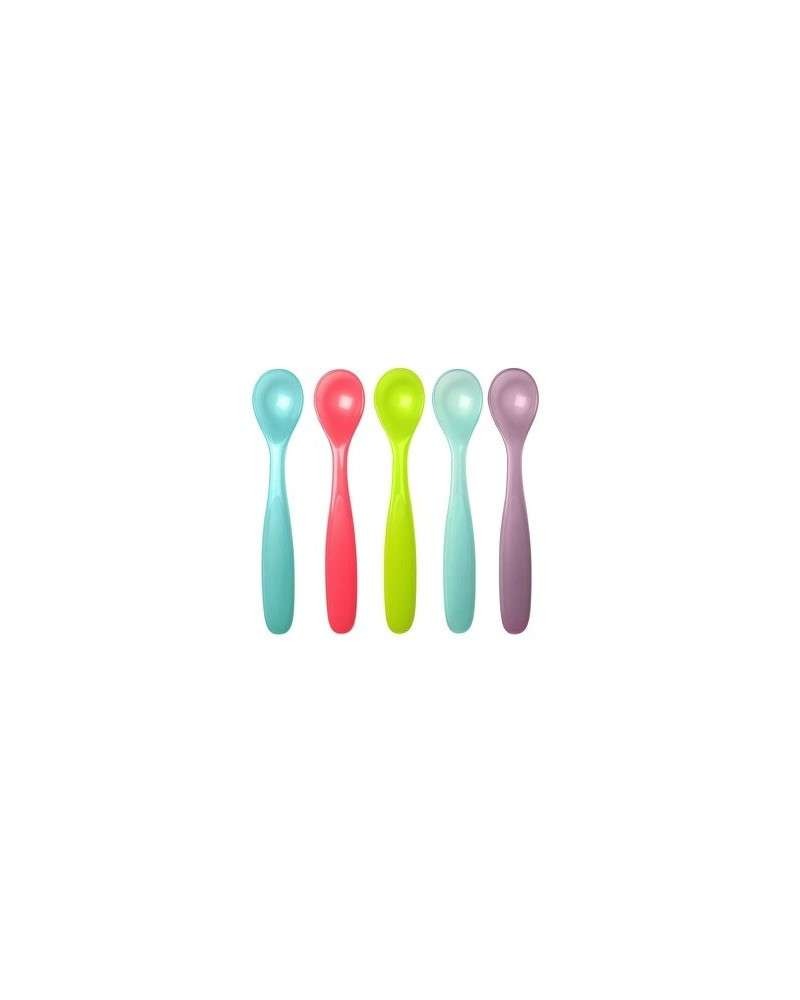 Badabulle Lot De 5 Cuillères 1er Age Silicone - Violet - Idyllemarket