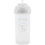 Tasse avec Paille anti fuite -Straw cup Blanc 360 ml
