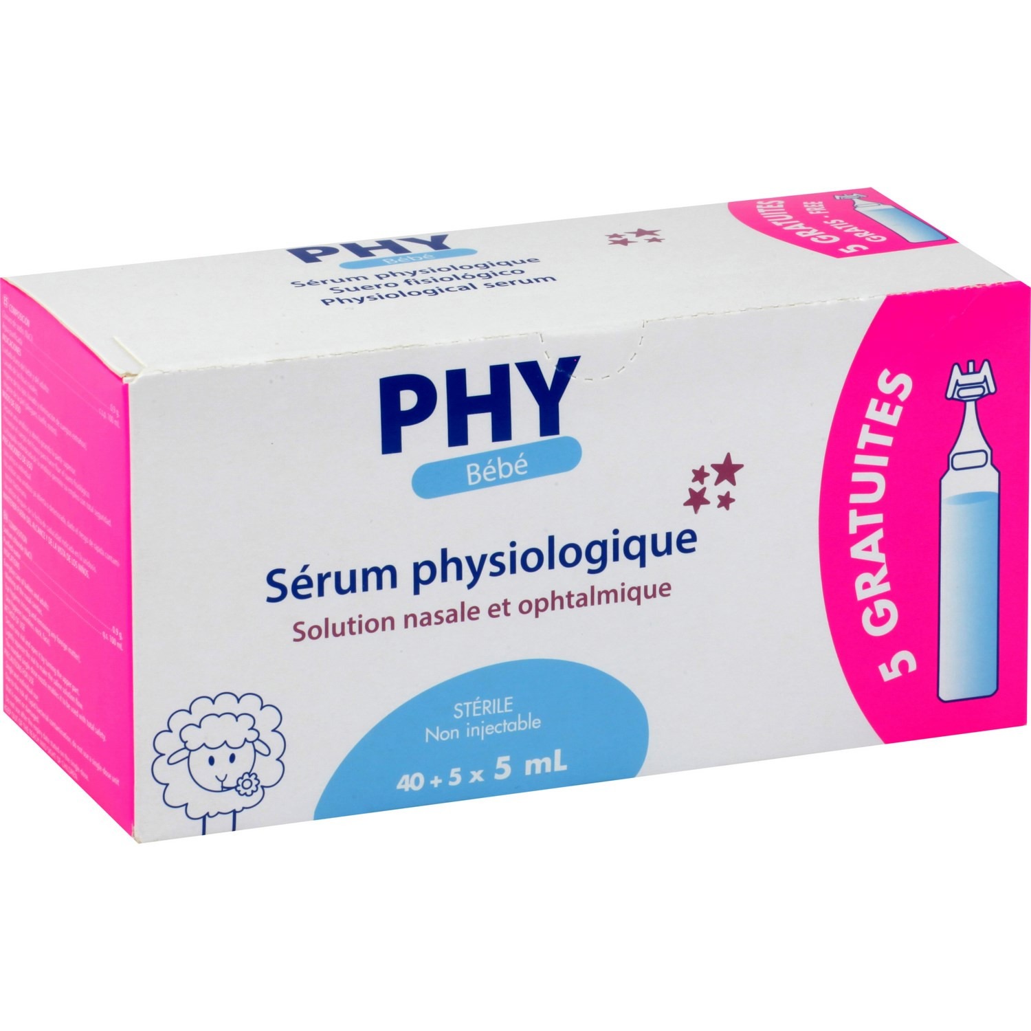 Physiodose Sérum physiologique stérile - 40 unidoses de 5 ml