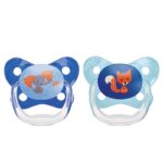 DR.BROWN'S Sucette PreVent BUTTERFLY SHIELD – Étape 2, Bleu, Paquet De 2
