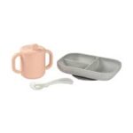 Béaba Coffret D'apprentissage en Silicone Rose 3 pièces