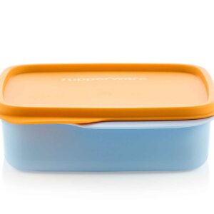 Tupperware Eco+ Boîte divisée 550ml avec compartiments Carrée Orange/Bleu