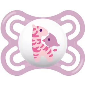MAM Sucette Perfect silicone, 2-6 mois, girafe/escargot