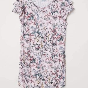 T-shirt MAMA  rose clair / fleuri taille XL