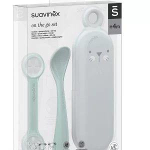 Suavinex cuillère et attache-serviette On Te Go Hygge Baby VERT