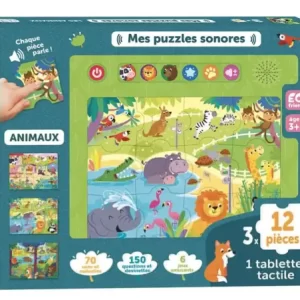 MES PUZZLES SONORES - ANIMAUX +3 ANS