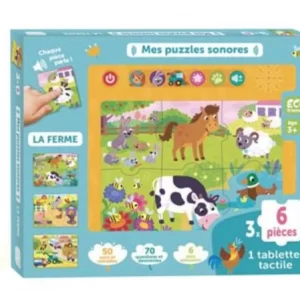 MES PUZZLES SONORES - LA FERME +3 ANS