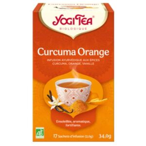 YOGI TEA TISANE THE CURCUMA ORANGE 17 SACHETS D'INFUSION