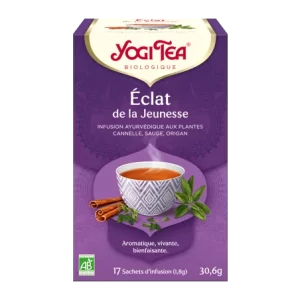 YOGI TEA TISANE THE ECLAT DE LA JEUNESSE 17X 2G (CANNELLE, SAUGE, ORIGAN, VERVEINE ODORANTE)