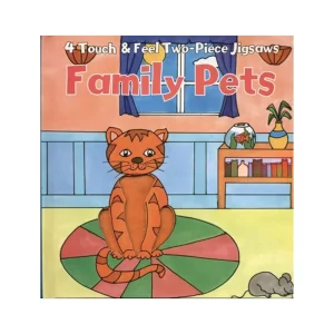 4 Touch and Feel Two Piece Jigsaws - Family Pets