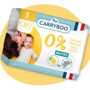 Carryboo Couches Écologiques Taille 1 (2-5kg) 27 unités