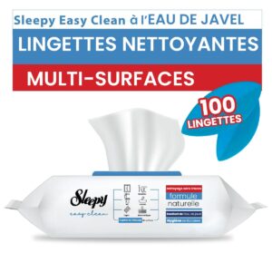 Sleepy Easy Clean 1 Paquet de 100 lingettes nettoyantes multi-usages à l’Eau de javel