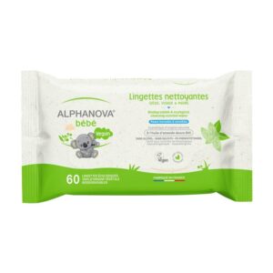 ALPHANOVA BEBE LINGETTES BIODEGRADABLES - 60 LINGETTES