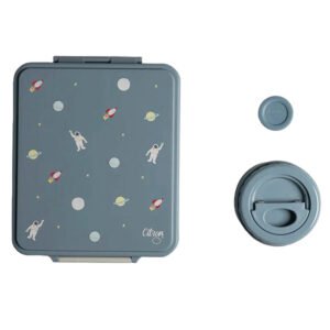 CITRON Grand Lunchbox avec Pot Alimentaire Isotherme - vaisseau spatial