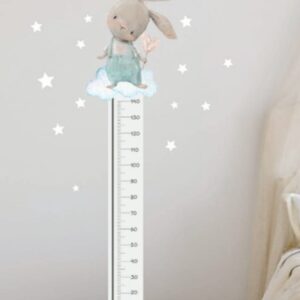 AUTOCOLLANT MURAL MESURE DE TAILLE LAPIN