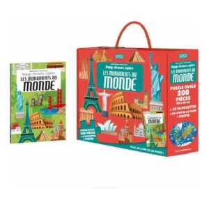Puzzle & Livre - Voyage, découvre, explore, Les monuments du monde 6+