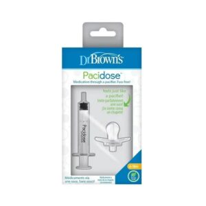 Dr Brown Pacidose Sucette Distributeur de médicaments liquides avec seringue orale