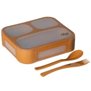 Citron Lunchbox Bento avec Fourchette et Cuillère - Caramel