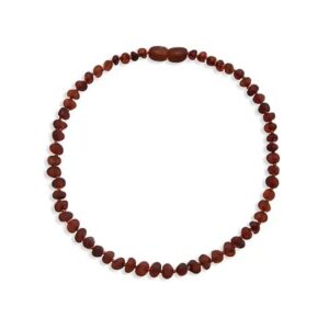 Collier d’ambre perles baroques pour bébé perles Rondes –Nuances de la Terre– « 31 Cm »