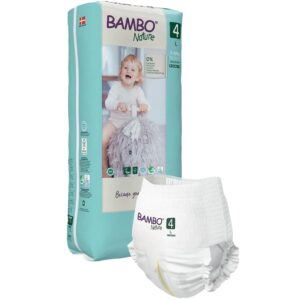 Culottes d'apprentissage Bambo Nature Taille 4 (7-14kg) 40 unités