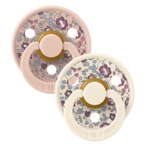 BIBS Lot de 2 Tétines Rubber x Liberty Eloise Blush Mix - 6/18 Mois