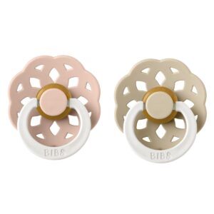 BIBS Lot de 2 Tétines Boheme Glow Blush & Vanilla- 0-6 m