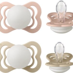 Bibs Supreme Night Blush/ Vanilla 0/6 Mois Sucette en silicone 2 pièces