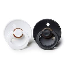 Bibs Lot de 2 tétines - Noir / Blanc 0-6M