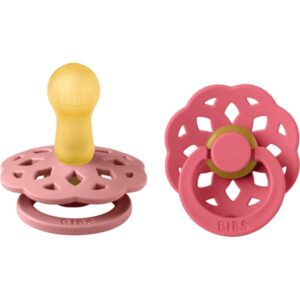 BIBS 2 sucette Boheme 0-6 mois Vieux Rose/Corail
