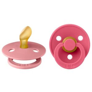Bibs Lot de 2 Sucettes Anatomique Dusty Pink / Coral 0-6 m