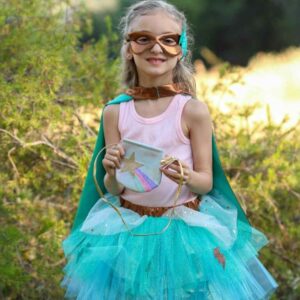 déguisements Tenue Super-héroïne vert-bronze 4-6 ans