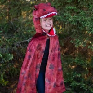 déguisements Cape et gants dinosaure – tyrannosaure rouge 4-6 ans