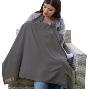 Bebemam Couverture d’allaitement gris foncé