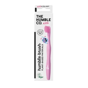 The Humble Co – Brosse à Dents Enfant à Base de Plantes – Rose