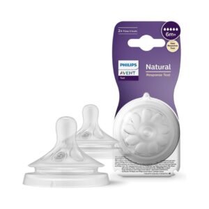 Lot de 2 tétines Philips Avent Natural Response 6 mois et plus - Débit 5