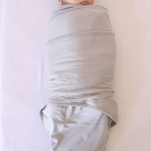 BEBEMAM Couverture d’emmaillotage 0-6mois  gris clair