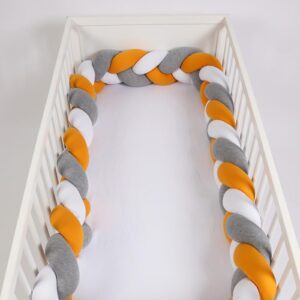 Tour De Lit Tressé orange Gris 3 MÈTRES
