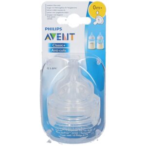 AVENT Lot de 2 TETINE 0M+ Classic+/ Anti-colic