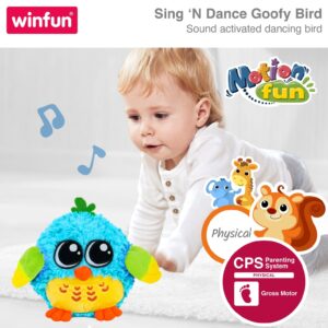 WINFUN Peluche avec vibration HIBOU 6m+