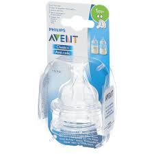 PHILIPS Avent Classic + Anti-coliques - Tétines de biberon à débit lent 1M+