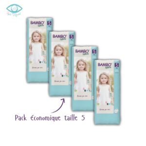 Pack 4 BAMBO NATURE couche bébé taille 5, 12-18KG 44 Unités