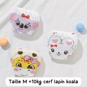 3 Couche d'apprentissage lavables taille M+10kg koala