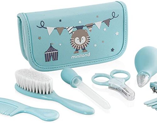 Miniland Trousse de soin santé et toilette bébé bleu