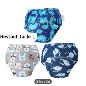 3 Couche d'apprentissage lavables taille L 12kg Ours