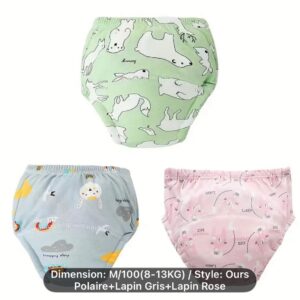 3 Couche d'apprentissage lavables taille M 8-13 kg Chat